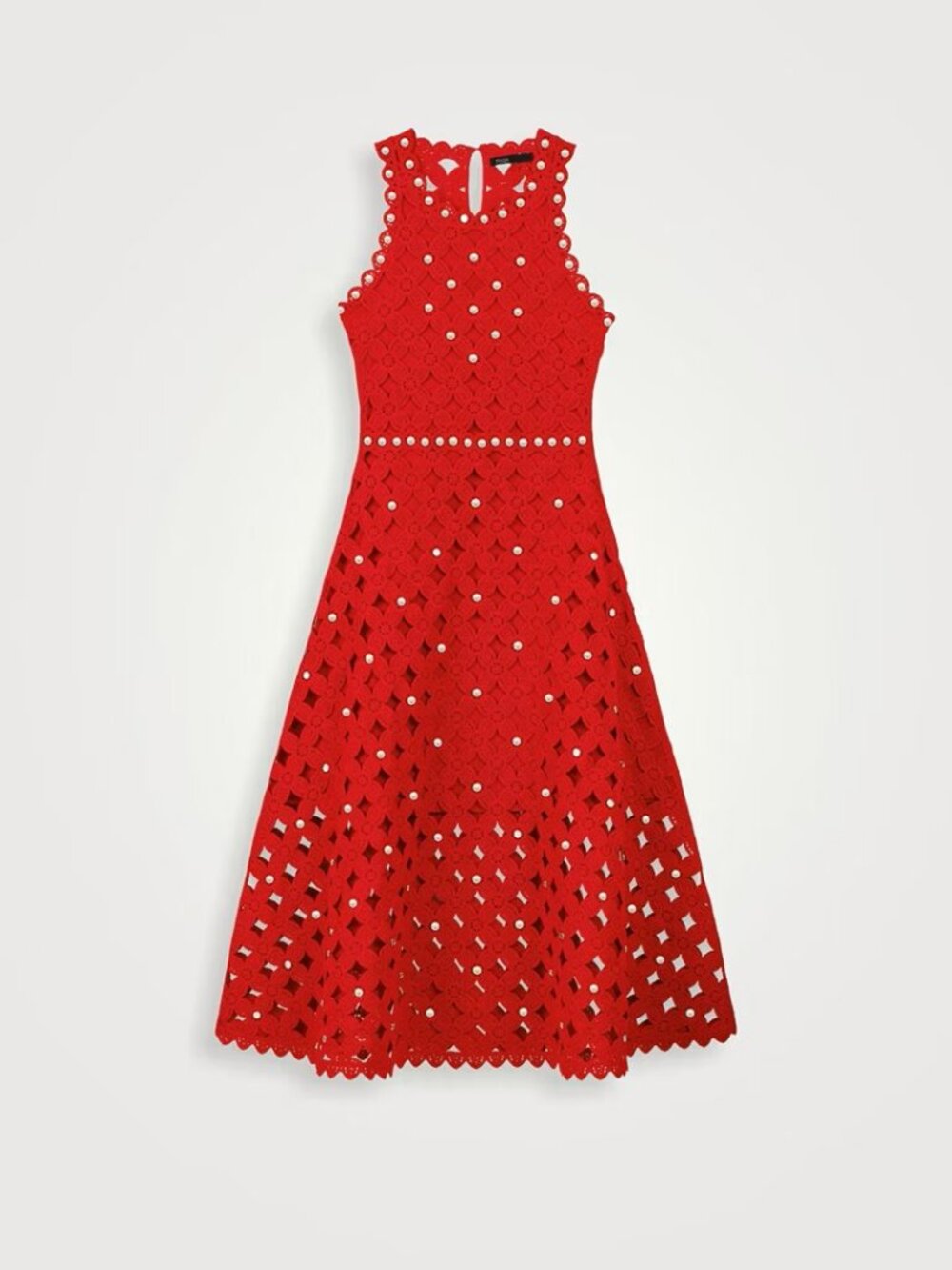 Maje Mirrored Crochet Dress